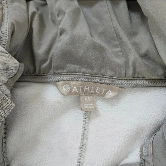 Athleta Heathered Grey Zip-up Hoodie Size XS - Picture 2 of 5